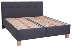 Čalúnená posteľ s matracom a úložným priestorom MARIA 160x200 cm sivá