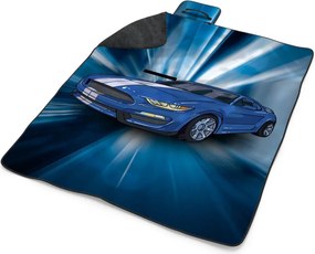 Sablio Plážová deka Mustang Modré pozadie: 200x140 cm