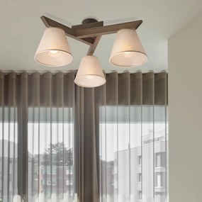 Brilagi - LED prisadený luster ANTHONY 3xE14/40W/230V dub orech/béžová.