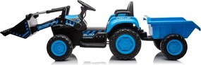 LEAN CARS Elektrický traktor s lyžicou BW-X002A modrý