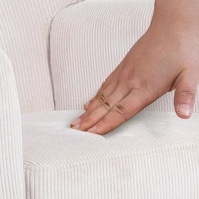 Kreslo Kioni látka cord - krémová