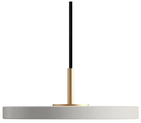 Svetlosivé LED závesné svietidlo s kovovým tienidlom ø 15 cm Asteria Micro – UMAGE