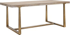 Jedálenský stôl Ankara 180 cm hnedý/zlatý