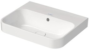 DURAVIT Happy D.2 Plus obdĺžniková umývadlová misa bez otvoru, s prepadom, 500 x 400 mm, biela, 2360500060