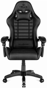 Hells Herná stolička Hell's Chair HC-1003 Black Fabric