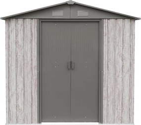 Záhradný domček BestBerg ZDB-2SD / 2,5 m² / 194 x 131 x 184 cm / dekor biele drevo / sivá