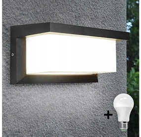 BOWI LED Vonkajšie svietidlo so žiarovkou so senzorom súmraku NEELY 1xE27/9W/230V IP54 LEDBW0296C