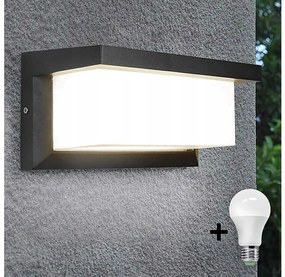 LED Vonkajšie svietidlo so žiarovkou so senzorom súmraku NEELY 1xE27/9W/230V IP54