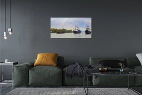 Obraz canvas Lode oblohe deň mraky 125x50 cm