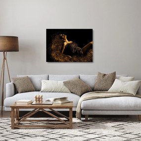 Sklenený obraz - Žena zo zlata (70x50 cm)