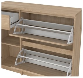 Výklopná skrinka na topánky v dekore duba v prírodnej farbe 109x93x32 cm Naia – Tvilum