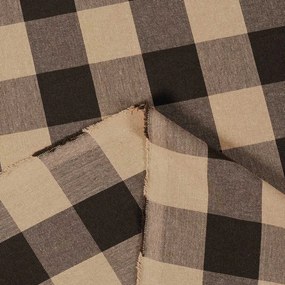 Biante Bavlnený behúň na stôl Olivia OL-017 Hnedo-béžová kocka veľká 45x160 cm