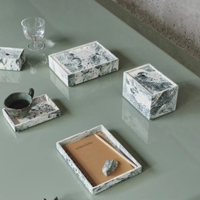 Ferm Living Úložný box Mist Emerald Off-white 15 x 20 cm