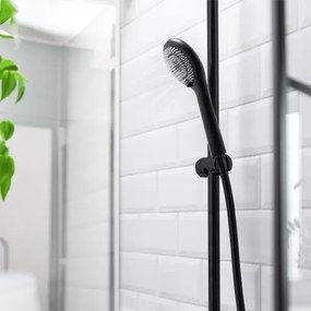 WENKO 24924100 - Sprchová hlavica Systém úspory vody 11x11 cm čierna