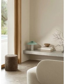 Stolová lampa so stmievačom v striebornej farbe/šalviová zelená s textilným tienidlom (výška 36 cm) Taite – Blomus