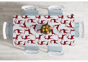 Vianočný obrus s prímesou bavlny Minimalist Cushion Covers Christmas Tartan, 140 x 180 cm