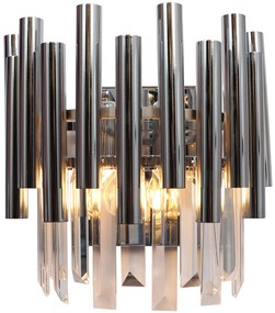 Nástenné svietidlo Madison, 1x krištáľové/chrómové kovové tienidlo