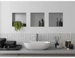 Mexen X-Wall-NR, polička na zapustenie pod obklad bez goliera 30 x 30 cm, oceľová, 1911303010