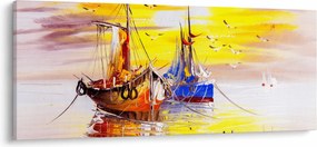 Obraz - Maľba loďou (120x50 cm)