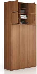 Nadstavba pre skrine FRAME, 6x dvere, 1299 x 450 x 854 mm, PUSH-lock, orech