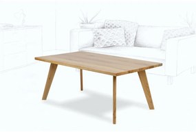 Wooded Konferenční stolek Jasper z masivu DUB Hrana stolu: Rovná