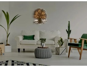 Li-Go 23673/DUB2 - LED nástenná dekorácia, 10W/5V, 20000 mAh, 45x55 cm, dub + diaľkové ovládanie