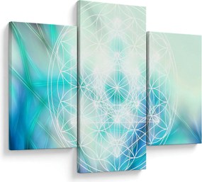 Obraz - Merkaba v tyrkysovom pozadí (90x60 cm)