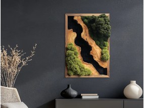 drevko |  Tlačený machový obraz Útes (imitácia)  50 x 355 cm