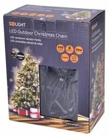 Solight Vianočná reťaz 200 LED teplá biela, 20 m, M