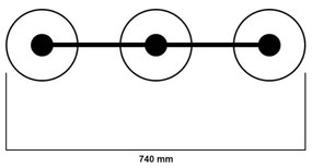 Jupiter XS3B - Závesné svietidlo XSARA 3xE27/60W/230V