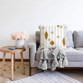 Vianočná žinylková obliečka na vankúš Minimalist Cushion Covers Christmas Ornaments, 55 x 55 cm