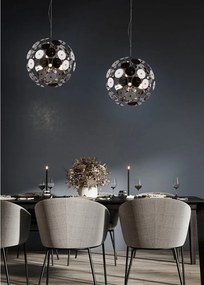 Matne čierne závesné svietidlo Discalgo – Trio