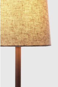Béžová kovová stolová lampa s textilným tienidlom (výška 60 cm) Assam – Bizzotto