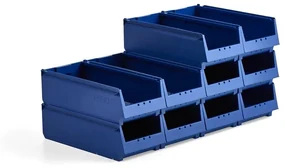 Plastové boxy AJ 9000, séria-69, 500x230x150 mm, 10 ks, modrá