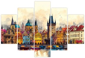 Obraz - Jeseň v maľovanom meste (150x105 cm)