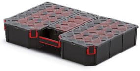 Kufríkový organizér 57,7 × 39 × 10,5 cm II, prepážky, čierna