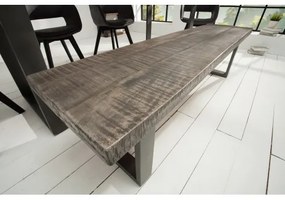 Lavica 38665 170cm Masív drevo Mango šedá  - Komfort-nábytok