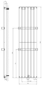 Sapho Sapho, COLONNA vykurovacie teleso 450x1800mm, biela, IR141