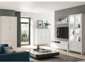 Kondela Vitrína 2W2S, biela, OLJE