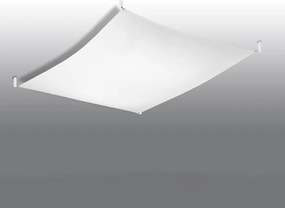 Stropné svietidlo Luna, 1x biele textilné tienidlo, (130 cm)