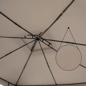 InternetovaZahrada Záhradný altánok Lorca 3x3 m - taupe