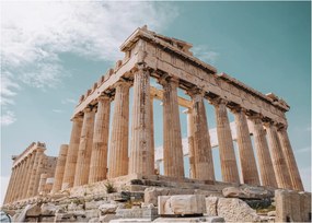 Sklenený obraz - Antický akropolis (70x50 cm)