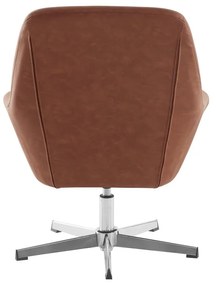 Hnedé kreslo z imitácie kože Naomi - Støraa