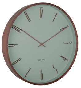 Karlsson 6014GR dizajnové nástenné hodiny zelená, pr. 40 cm