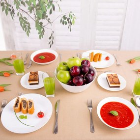 Sada tanierov(18 dielov) Zelie, biela