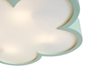 Detské stropné svietidlo zelené s bielou farbou - Lucille