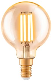 EGLO Retro filamentová LED žiarovka, E14, G60, 4W, 350lm, 2200K, teplá biela, jantárová