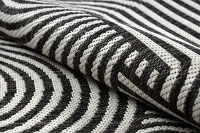 Koberec ORGANIC 1835 geometrický, čierny / sivý