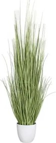 Umelá rastlina v kvetináči Zebra tráva 115 cm, zeleno-biela%
