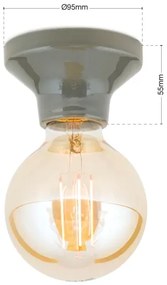 Orion - Stropné svietidlo FROST 1xE27/60W/230V sivé